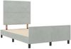 vidaXL Boxspringbett mit Kopfteil Hellgrau 120 x 200 cm Samt 3344861 Bild 5