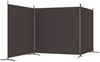 vidaXL 3-tlg. Paravent Braun 525x180 cm Stoff 350279 Bild 5