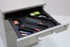 Furni24 Rollcontainer, abschließbarer Aktenschrank mit Schubladen, Holz, 3 Schübe Grau, 43 x 59 x 57h Bild 5