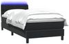 vidaXL Boxspringbett mit Matratze & LED Schwarz 90x210 cm Samt 3317153 Bild 3