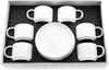 Almina Espressotasse 12 Teiliger Mokkatassen-Set aus Porzellan Mokkaservice 100 ml Silber Bild 2