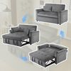KLAM HOME Schlafsofa Klappbares Schlafsofa Freizeit-Sofa Sessel mit Schlaffunktion, Schlafsofa mit Getränkehalter und Kissen für Wohnzimmer Schlafzimmer Bild 2