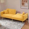 2-Sitzer Schlafsofa B 175 x T 64 x H 72 cm aus Lammwollstoff mit Schlaffunktion Bild 4