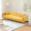 2-Sitzer Schlafsofa B 175 x T 64 x H 72 cm aus Lammwollstoff mit Schlaffunktion Bild 3