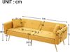 2-Sitzer Schlafsofa B 175 x T 64 x H 72 cm aus Lammwollstoff mit Schlaffunktion Bild 5