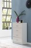 Design Sideboard WL5.864 Weiß Hochglanz 60 x 90 x 30 cm Anrichte Holz Modern, Schmale Schubladenkommode Esszimmer, Kleiner Allzweckschrank Flur, Wäschekommode Schlafzimmer Bild 3