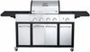 Allgrill 'Basic-Line Major' Gasgrill, mit 4 Brennern, Seitenkocher und Seitentischen, Edelstahl/schwarz, 201 x 55 x 115 cm Bild 3