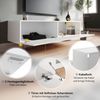 SONNI TV-Schrank TV Lowboard hängend Weiß Hochglanz 140 x 40 x 30 cm Modern TV Schrank Bild 3