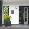 Mingone Pflanzkübel Rattan Spalier Selbstbewässerung Garten Schwarz 40x40x136cm Bild 4
