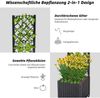 Mingone Pflanzkübel Rattan Spalier Selbstbewässerung Garten Schwarz 40x40x136cm Bild 5