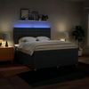 vidaXL Boxspringbett mit Matratze Blau 180x200 cm Stoff 3293679 Bild 5
