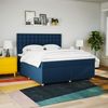 vidaXL Boxspringbett mit Matratze Blau 180x200 cm Stoff 3293679 Bild 4