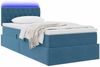 vidaXL LED-Speicherbett mit Matratze Dunkelblau 100 x 200 cm Samt 3371437 Bild 3