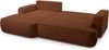 AX LIVING Ablia Sofa L Form mit Schlaffunktion Ziegelrot 267 cm L Bild 5