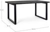 Esstisch Singstal aus Mangoholz, modernes Design mit Metallgestell, schwarz, 160x90 cm Bild 3