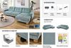Die PlanBar Ecksofa PP-LA19101 L-Form, Breite 316 cm, wahlweise mit Bettfunktion und verstellbaren Kopfstützen, in Cord Bild 3