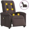 vidaXL Massagesessel Elektrisch Dunkelbraun Stoff 3303249 Bild 1