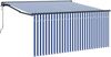 vidaXL Einziehbare Markise Blau und Weiß 300 x 250 cm 3329914 Bild 2
