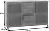 Sideboard HWC-N28, Kommode, Rollen 4 Schubladen, 3D-Struktur Industrial Retro Metall Holz 90x150x40cm ~ schwarz, braun Bild 3