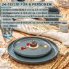 SÄNGER Steingut Geschirrset Kairo Ocean 24 teilig für 6 Personen Bild 2