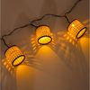 esotec LED Gartenleuchte Solarkette 8 Rattan-Körbchen 2,4m +Zuleitung 2m 2500K outdoor 102800, ON/OFF, automatisch EIN/AUS bei Dämmerung, LED fest integriert, 2500K warmweiß, Lampenkörbchen in Rattan-Optik Bild 3