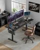 Songmics Höhenverstellbarer Schreibtisch elektrisch,70x160 x (72-120) cm, Verstellbarer Tisch, Memory-Funktion für 4 Höhen, für Homeoffice, Arbeitszimmer, tintenschwarz Bild 2