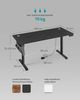 Songmics Höhenverstellbarer Schreibtisch elektrisch,70x160 x (72-120) cm, Verstellbarer Tisch, Memory-Funktion für 4 Höhen, für Homeoffice, Arbeitszimmer, tintenschwarz Bild 5