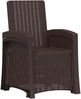 vidaXL Liegesessel Garten Rattan-Optik 2 pcs Braun und Anthrazit PP 8012021 Bild 2