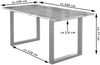 Esstisch Baumkante massiv Akazie natur 200 x 100 silber U-Gestell LUBIN 76509371 Bild 2