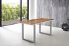 Esstisch Baumkante massiv Akazie natur 200 x 100 silber U-Gestell LUBIN 76509371 Bild 3