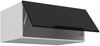 Küchen Aufsatzschrank 80 cm ARIA Schwarz ultra matt + Weiss matt, hochwertige Fronten mit Anti Fingerprint Beschichtung Küchenzeile Küchenblock Bild 3