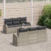 vidaXL Gartensofa-set Hellgrau 55 x 55 x 37 cm Poly-Rattan 3345932 Bild 3