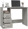 vidaXL Schreibtisch mit Schubladen Betongrau 102x50x76cm Holzwerkstoff 823036 Bild 5