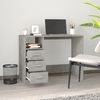 vidaXL Schreibtisch mit Schubladen Betongrau 102x50x76cm Holzwerkstoff 823036 Bild 3