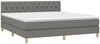 vidaXL Boxspringbett mit Matratze Dunkelgrau 160x200 cm Stoff 3140866 Bild 3
