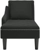 vidaXL Chaiselongue mit Kissen und Rechter Armlehne Schwarz Samt 4009777 Bild 4