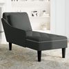 vidaXL Chaiselongue mit Kissen und Rechter Armlehne Schwarz Samt 4009777 Bild 3