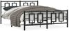 vidaXL Bettgestell mit Kopf- und Fußteil Metall Schwarz 150x200 cm 374261 Bild 2