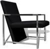 vidaXL Sessel mit Verchromten Beinen Schwarz Kunstleder 241006 Bild 3