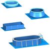 4,2m² Poolunterlage 12 Poolmatten 62x62cm in Blau Bild 4