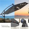 tectake Ampelschirm Sonnenschirm mit Doppeldach und LED Solar-Beleuchtung, 3,5x3,5 m, Balkonschirm Artemis, für Außen in Grau, 360° drehbar, wasserabweisend, neigbar, Kurbel, inkl. Schutzhülle Bild 4