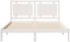 vidaXL Massivholzbett Extra Lang ohne Matratze Weiß 160x220 cm 3309204 Bild 4