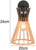 LED Wandleuchte mit Schalter & Lamellen Lampenschirm in Holzoptik, Höhe 24cm Bild 4