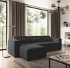 Ecksofa Schlafsofa inkl. Sessel WALDO Stoff Brooklyn Meeresblau Ottomane Links Bild 2