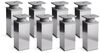 sossai® Möbelfuß Design-Möbelfüße, 4er & 8er Set, höhenverstellbar MFV1, Farbe: Chrom, (8-St), Farbe: Chrom Bild 5