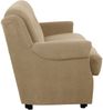 Sofa 3-Sitzer mit Bettfunktion Kaylyn Flockstoff sand Bild 3