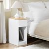 SoBuy FBT111-II-WN Nachttisch, Spanplatte, Melamin, Weiß, 40 x 60 x 25 cm Bild 2