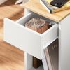 SoBuy FBT111-II-WN Nachttisch, Spanplatte, Melamin, Weiß, 40 x 60 x 25 cm Bild 5