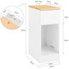 SoBuy FBT111-II-WN Nachttisch, Spanplatte, Melamin, Weiß, 40 x 60 x 25 cm Bild 3