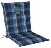 LILENO HOME Polsterauflage Niedriglehner, bequeme Sitzauflage für Gartenstühle, Stuhlkissen, (1 St, 1er Set), Gartenstuhl Auflage in Karo Blau, Sitzpolster waschbar Bild 4